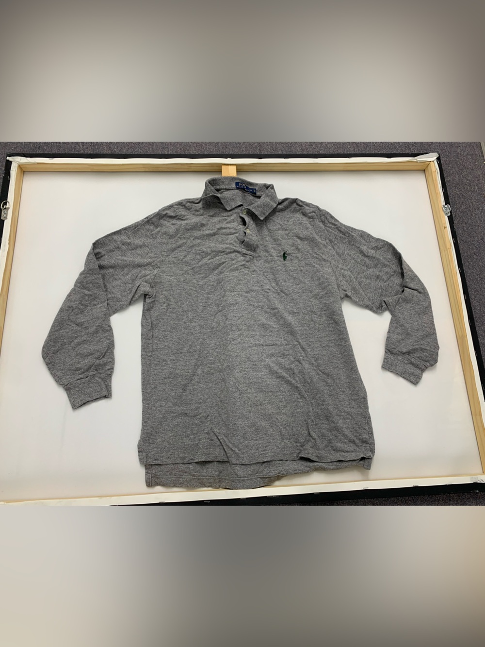 Polo by Ralph Lauren Gray Heather Knit Long Sleeve Polo